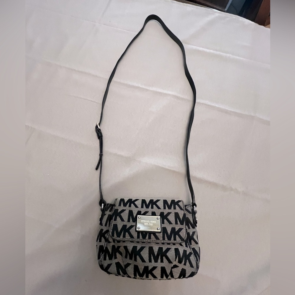 Michael Kors Black and Gray Small Crossbody Bag